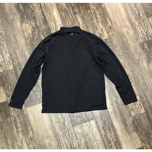 Terramar Men’s Thermowool Wool Blend Half Zip Pullover Black Medium - Picture 7 of 8